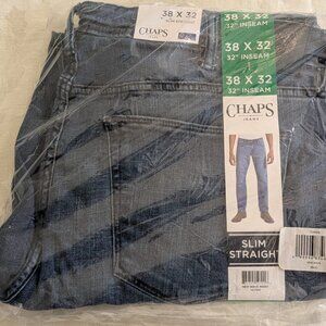CHAPS JEANS 38X32 SLIM STRAIGHT NEW WAVE